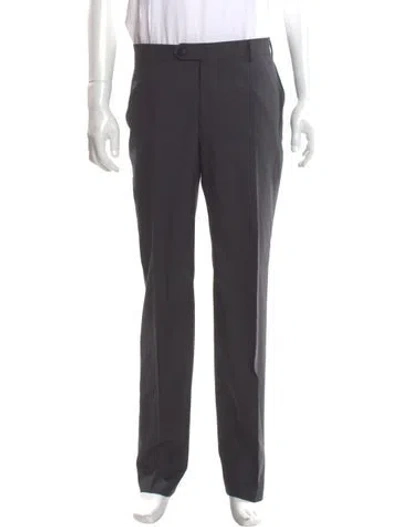 Pre-owned Isaia Wool Dress Pants In Gray