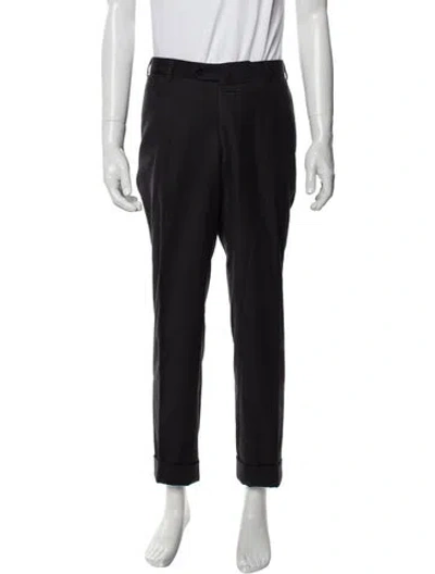 Pre-owned Isaia Wool Dress Pants In Gray