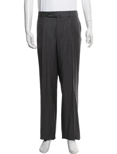 Pre-owned Isaia Wool Dress Pants In Gray