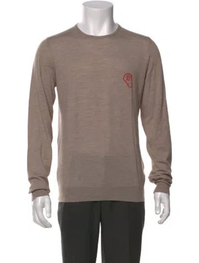 Pre-owned Isaia Wool Graphic Print Pullover In Neutral
