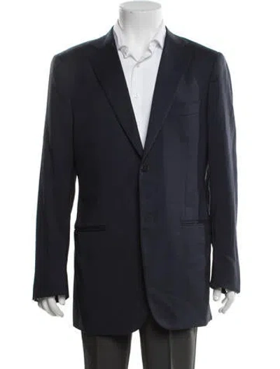 Pre-owned Isaia Wool Jacket In Blue