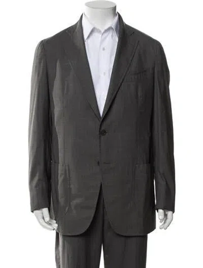 Pre-owned Isaia Wool Jacket In Grey