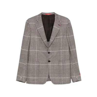 Isaia Wool Jackets In Gray