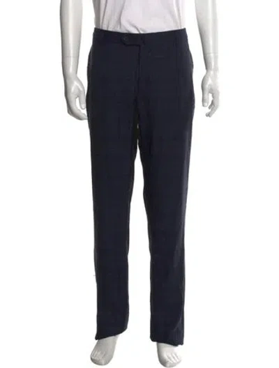 Pre-owned Isaia Wool Pants In Gray