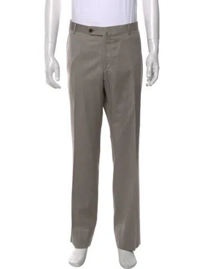 Pre-owned Isaia Wool Pants In Gray