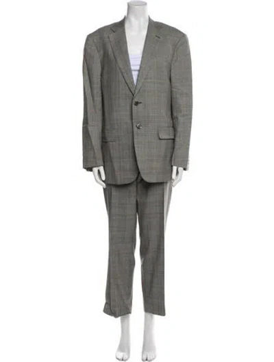 Pre-owned Isaia Wool Pantsuit In Gray