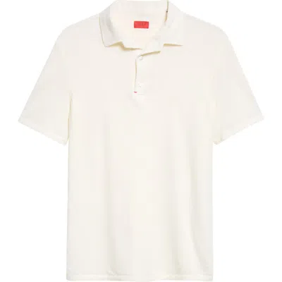 Isaia Wool Piqué Polo In White