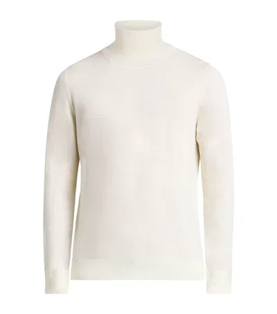 Isaia Wool Rollneck Sweater In Neutral