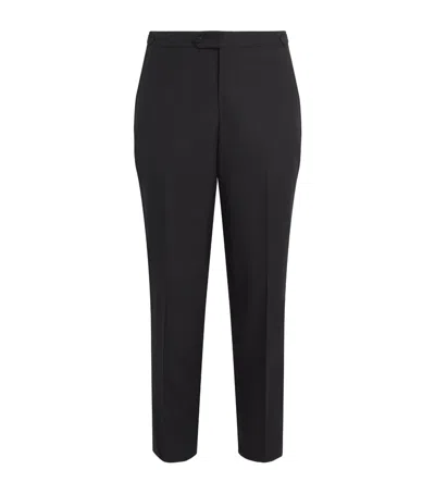 Isaia Wool Sanita Trousers In Black