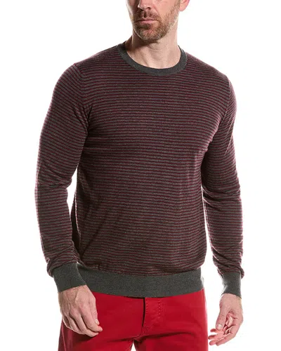 Isaia Wool, Silk & Cashmere-blend Crewneck Sweater In Multi