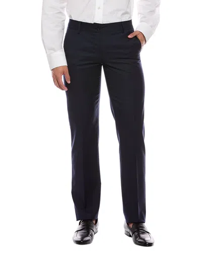 Isaia Wool Smoking Pant In Blue
