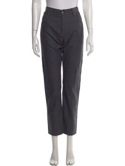 Pre-owned Isaia Wool Straight Leg Pants In Gray