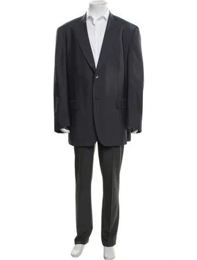 Pre-owned Isaia Wool Suit In Blue