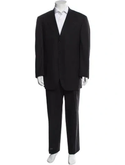 Pre-owned Isaia Wool Three-piece Suit In Black