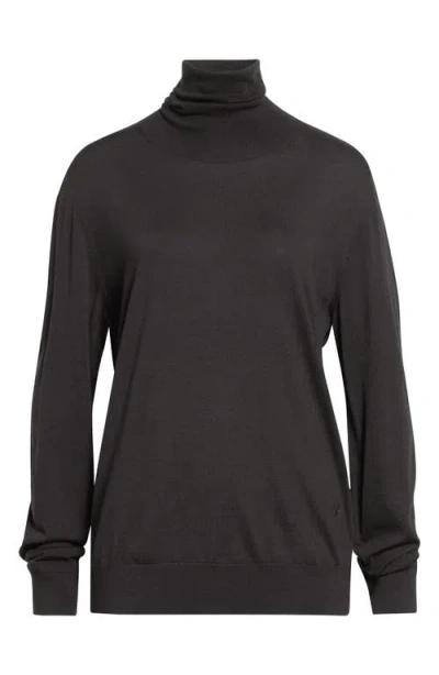 Isaia Wool Turtleneck Sweater In Brown