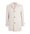 Isaia Wool-twill Walking Coat In Beige