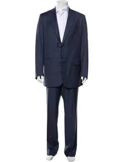 Pre-owned Isaia Wool Two-piece Suit In Blue