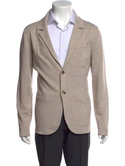 Pre-owned Isaia Wool V-neck Cardigan In Neutral