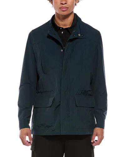 Isaia Wool-blend Jacket In Blue