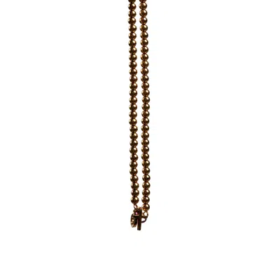 Isaiah 54:17 Women's Gold The Cross Ball Chain