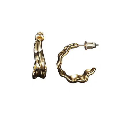 Isaiah 54:17 Women's The Textured Hoop Gold