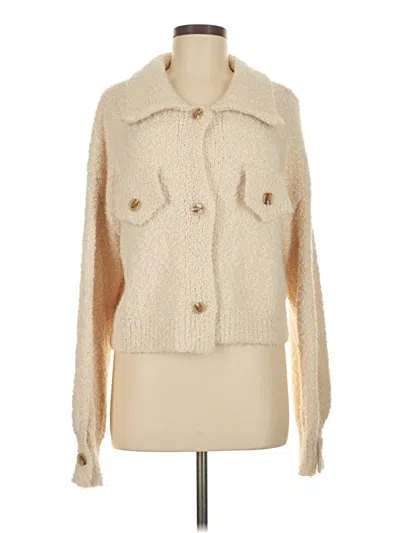 Pre-owned Isalis Cardigan Sweater In White