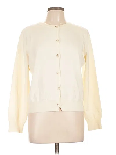 Pre-owned Isalis Cardigan Sweater In White