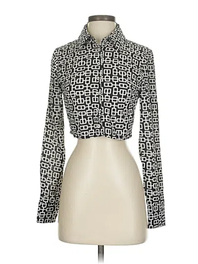 Pre-owned Isalis Long Sleeve Blouse In Black