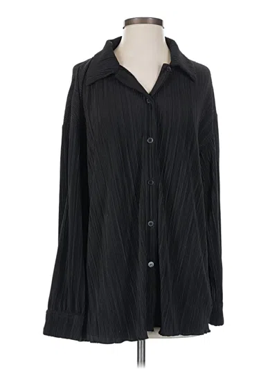Pre-owned Isalis Long Sleeve Blouse In Black