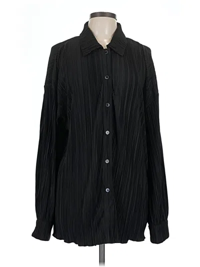 Pre-owned Isalis Long Sleeve Blouse In Black