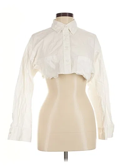 Pre-owned Isalis Long Sleeve Blouse In Ivory