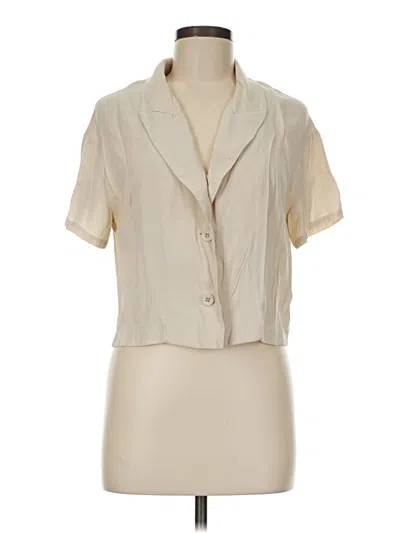 Pre-owned Isalis Short Sleeve Blouse In Ivory