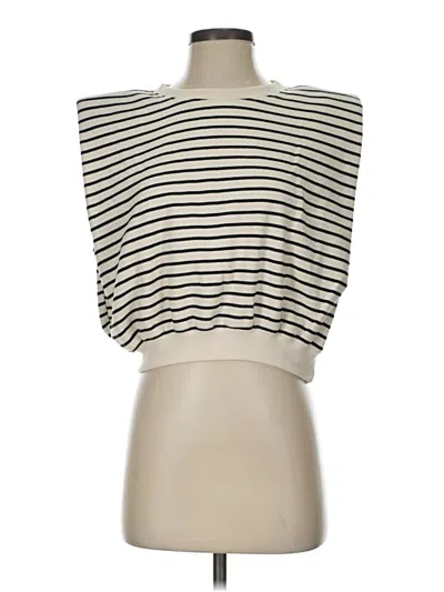 Pre-owned Isalis Sleeveless T-shirt In Ivory