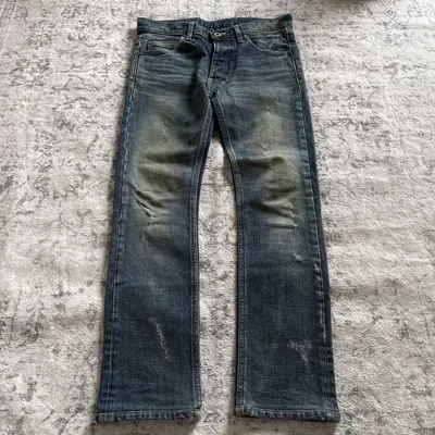 Pre-owned Isamu Katayama Backlash Faded Distressed Blue Jeans | Size S