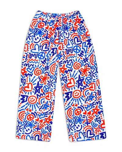Iscream Boys' Corey Paige Red, White & Blue Plush Pants - Little Kid, Big Kid