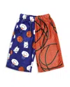 Iscream Boys' Hoop Dreams Plush Shorts - Big Kid In Multi