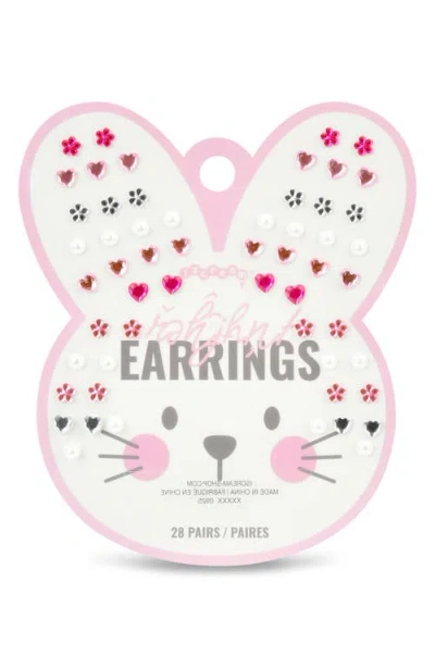 Iscream Kids'  Bunny Stick-on Earrings In Multi