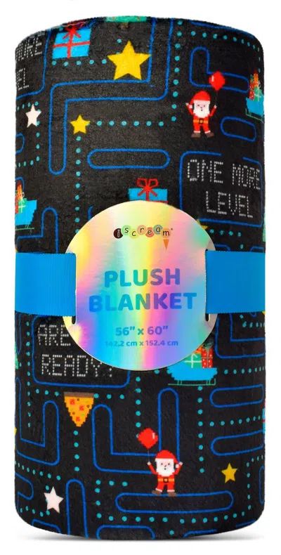 Iscream Game On Santa Plush Blanket In Multi