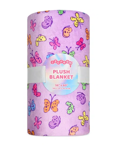Iscream Girls' Bright Butterflies Plush Blanket - Little Kid, Big Kid In Pink