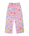 Iscream Girls' Cupcake Party Plush Pants - Big Kid In Multi