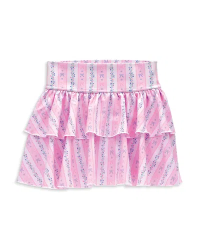 Iscream Girls' Floral Striped Skort - Little Kid, Big Kid In Pink