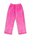 Iscream Girls' Foil Heart Plush Pants - Big Kid In Multi