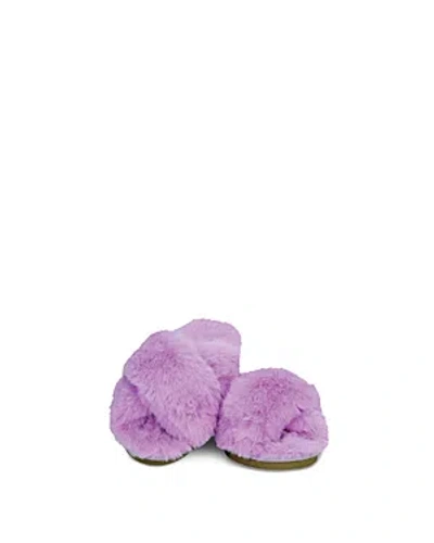 Iscream Girls' Furry Crossover Slippers - Little Kid, Big Kid In Purple