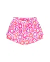 Iscream Girls' Groovy Smiles Plush Shorts - Little Kid, Big Kid In Multi