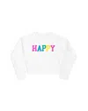 Iscream Girls' Happy Graphic Sweatshirt - Big Kid In Multi