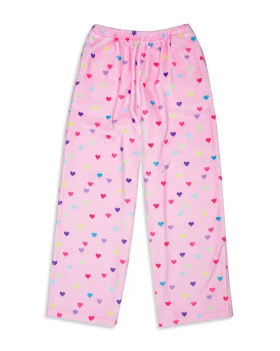 Iscream Girls' Heart Confetti Printed Plush Pants - Little Kid, Big Kid In Pink