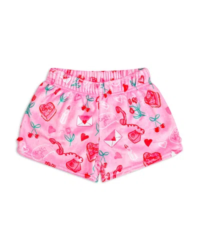 Iscream Girls' Love Doodles Plush Shorts - Little Kid, Big Kid In Multi
