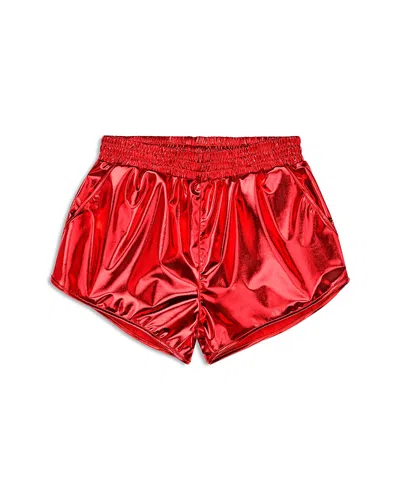 Iscream Girls' Metallic Shorts - Big Kid In Red