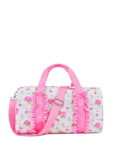 Iscream Girls' Pretty Floral Print Duffel Bag - Little Kid, Big Kid In White
