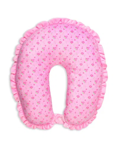 Iscream Girls' Pretty Floral Print Neck Pillow - Little Kid, Big Kid In Pink